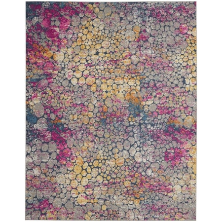Palacedesigns 8 x 10 ft. Yellow & Pink Coral Reef Area Rug PA3648355